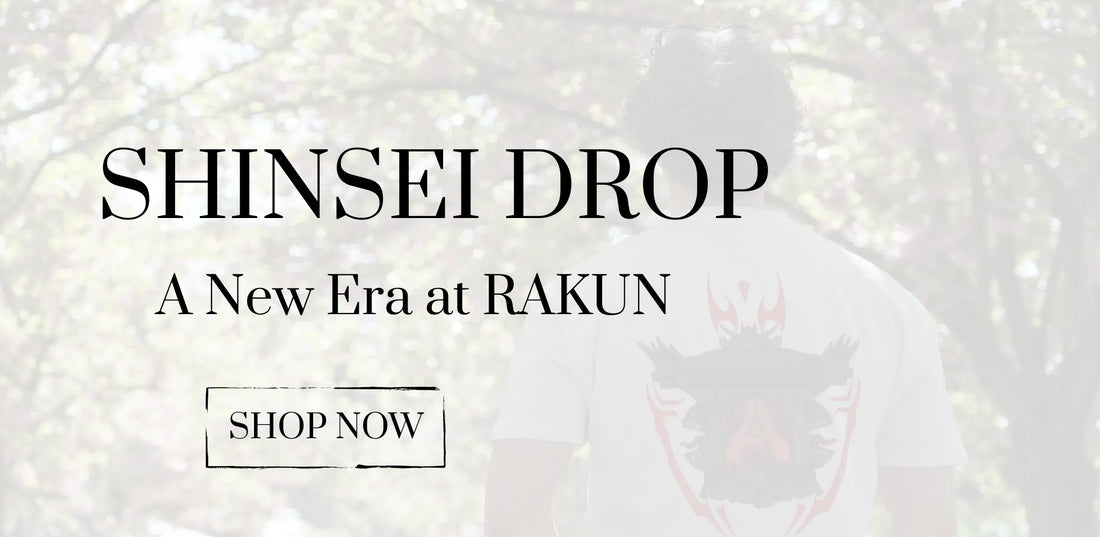 Shinsei Drop Banner featuring exclusive anime T-Shirts and Hoodies by RAKUN